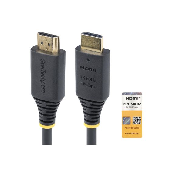 StarTech.com 1.6ft (50cm) Premium Certifie | HDMI2-CABLE-4K60-50C