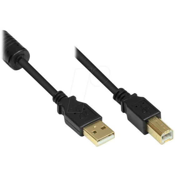Alcasa GC-M0079 / 0.5 m / USB A / USB B / USB 2.0 / Male/Male / 0