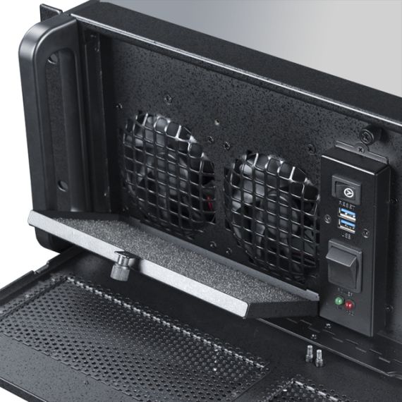 Chieftec UNC-410S-B-U3-OP - Rack-mountable 4U - ATX - no power su