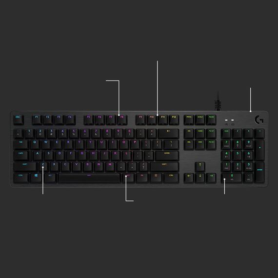 Logitech Gaming G512 - Keyboard - backlit - USB - QW | 920-009347