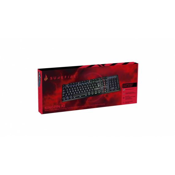 SureFire KingPin X2, Wired, USB, Membrane, QWERTZ, RGB LE | 48706