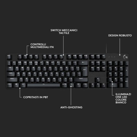 Logitech G G413 SE - Keyboard - backlit - USB - QWER | 920-010805