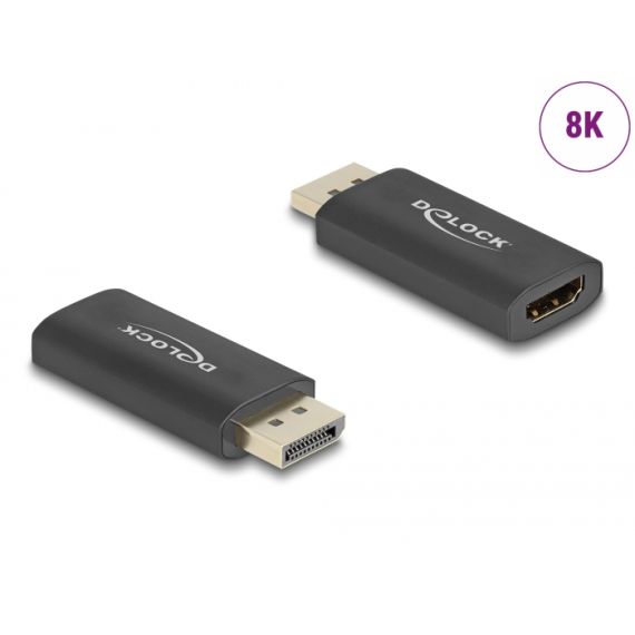 Delock - Adapter - DisplayPort male to HDMI female - blac | 61055
