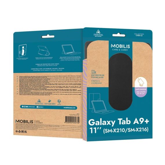 Mobilis C2 - Flip cover for tablet - black - for Samsung | 029034