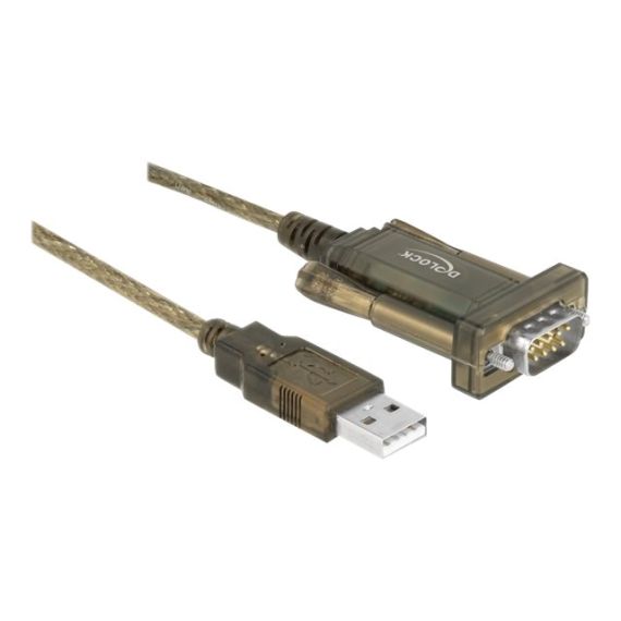 Delock Adapter USB 2.0 Type-A &gt 1 x Serial DB9 RS-232 - | 64073