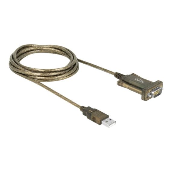 Delock Adapter USB 2.0 Type-A &gt 1 x Serial DB9 RS-232 - | 64073
