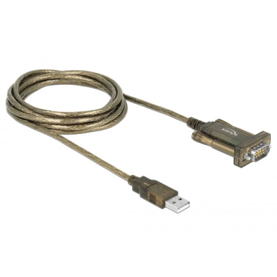 Delock Adapter USB 2.0 Type-A &gt 1 x Serial DB9 RS-232 - | 64073