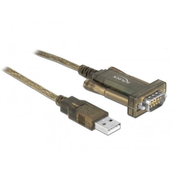 Delock Adapter USB 2.0 Type-A &gt 1 x Serial DB9 RS-232 - | 64073