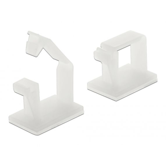 Delock - Cable holder - white (pack of 10) | 60250