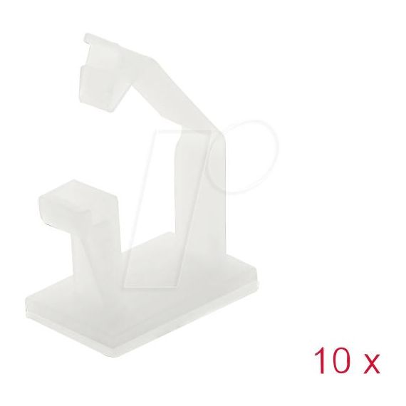 Delock - Cable holder - white (pack of 10) | 60250