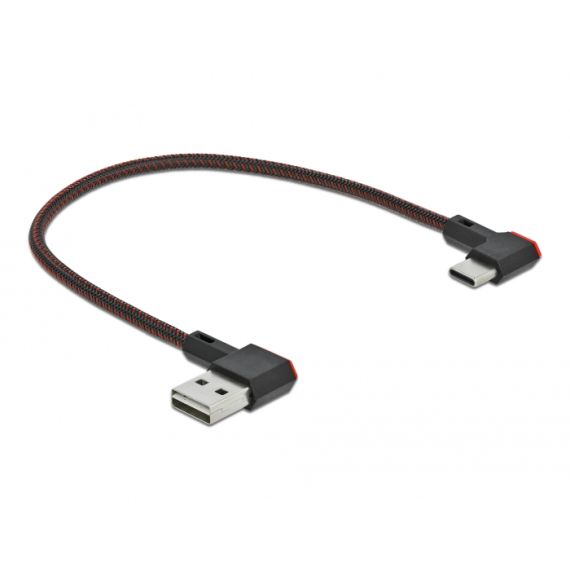 Delock Easy - USB cable - USB (M) left/right angled, reve | 85279