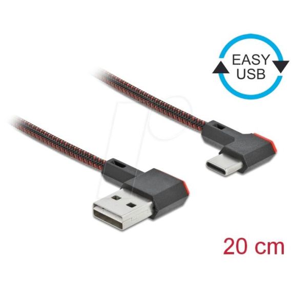 Delock Easy - USB cable - USB (M) left/right angled, reve | 85279