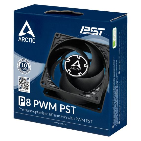 ARCTIC P8 PWM PST - Pressure-optimised 80 mm Fan wi | ACFAN00150A