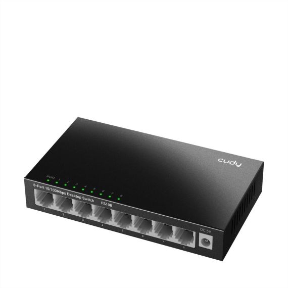 CUDY FS108 8-Port 10/100 Metal Switch - Switch - 0.1 Gbps - Amoun