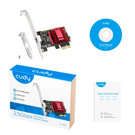 Cudy PE25 / Internal / Wired / PCI Express / Ethernet