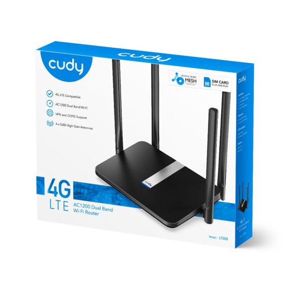 Cudy LT500, Wi-Fi 5 (802.11ac), Dual-band (2.4 GHz / 5 GHz), Ethe