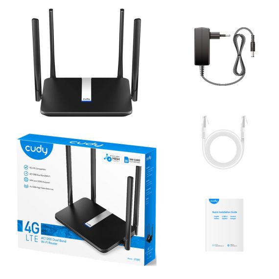 Cudy LT500, Wi-Fi 5 (802.11ac), Dual-band (2.4 GHz / 5 GHz), Ethe