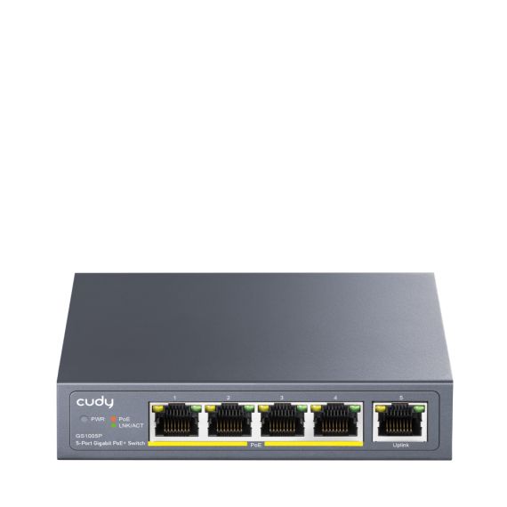 Cudy GS1005P, Gigabit Ethernet (10/100/1000), Power over Ethernet