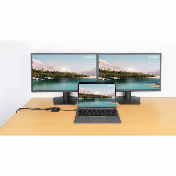 Manhattan USBC PD auf DualHDMIMonitorAdapter 4K 60Hz 154321