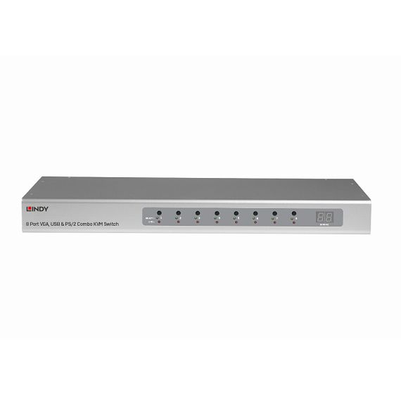 Lindy - KVM switch - 8 x KVM port(s) - rack-mountable | 39526