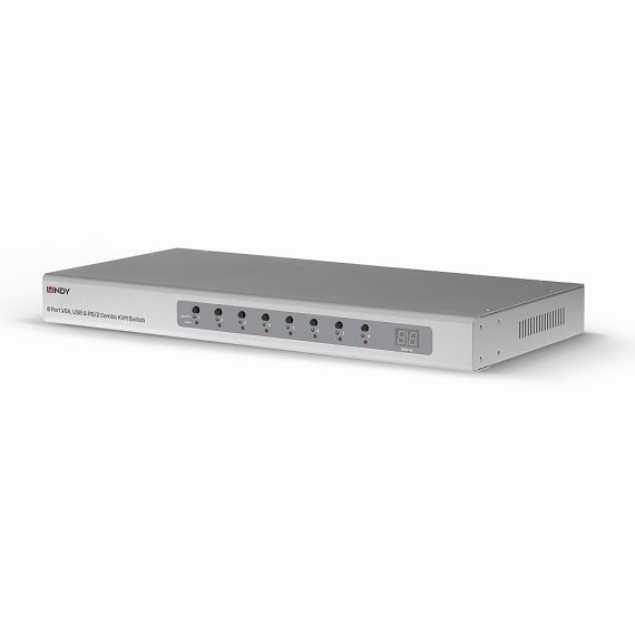 Lindy - KVM switch - 8 x KVM port(s) - rack-mountable | 39526