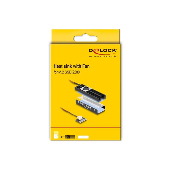Delock - Solid state drive heatsink - SATA - black | 18451