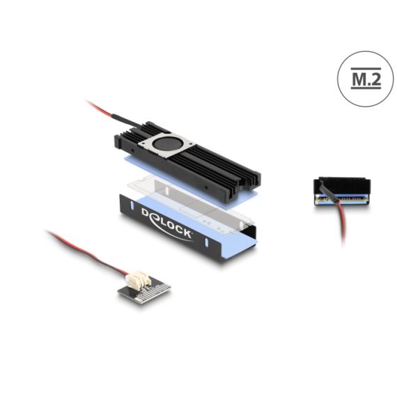 Delock - Solid state drive heatsink - SATA - black | 18451