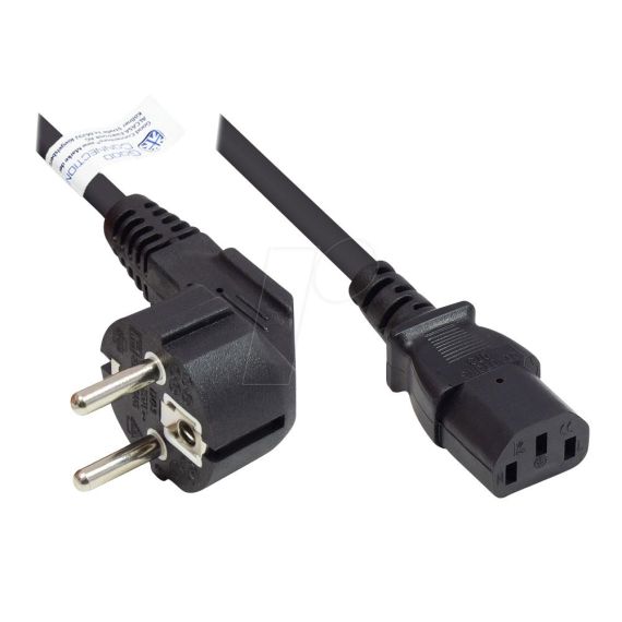 Alcasa P0130-S100 / 10 m / CEE7/7 / C13 coupler / H05VV-F / 250 V