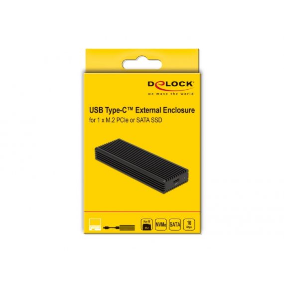 Delock - Storage enclosure - M.2 - M.2 NVMe Card / SATA 6 | 42004