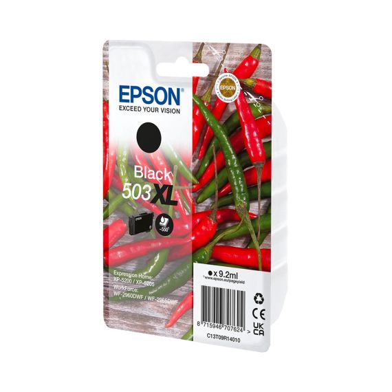 Epson 503XL Singlepack - 9.2 ml - XL - black - ori | C13T09R14010