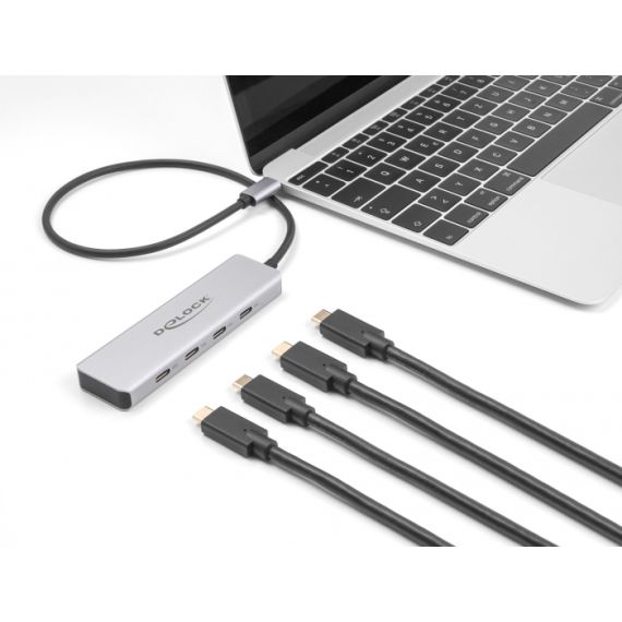 Delock - Hub - 10 Gbps, with 35 cm connection cable - 4 x | 64231