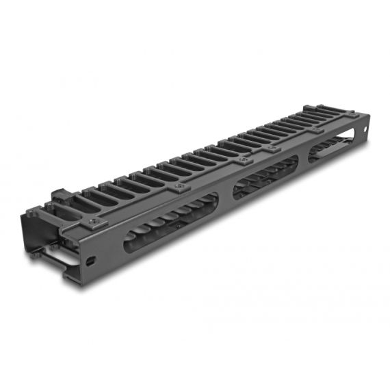 Delock - Rack cable management panel - 3 openings - black | 67022