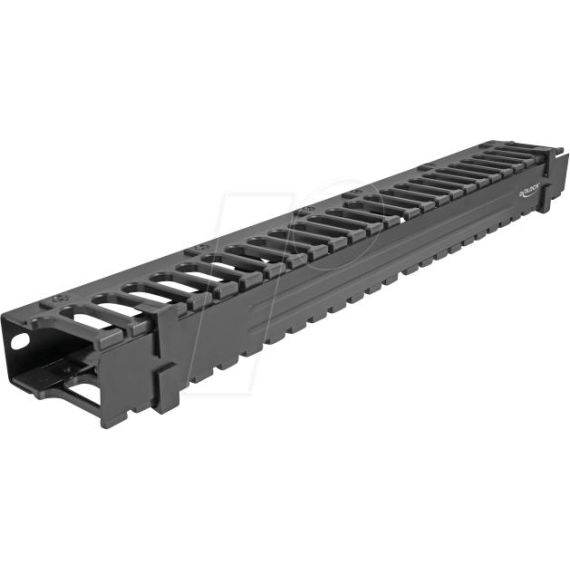 Delock - Rack cable management panel - 3 openings - black | 67022