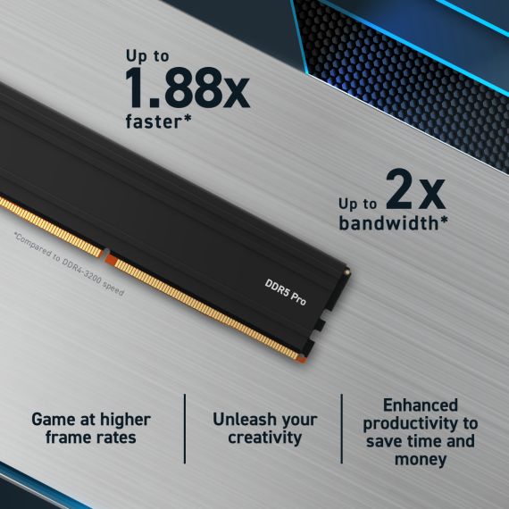Crucial - DDR5 - kit - 48 GB 2 x 24 GB - DIMM 28 | CP2K24G60C48U5