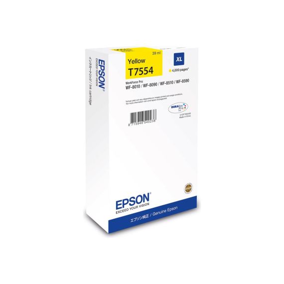 Epson T7554 - 39 ml - XL size - yellow - original -  | C13T75544N
