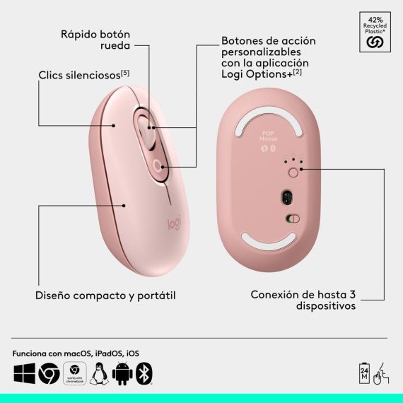 Logitech POP Icon Combo - Keyboard and mouse set - w | 920-013120