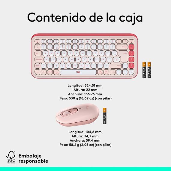Logitech POP Icon Combo - Keyboard and mouse set - w | 920-013120