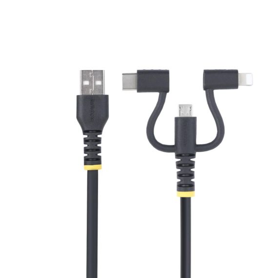 StarTech.com 3.3ft USB Multi Charging Cable, Lightni | RLTCUB1MBK