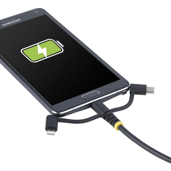 StarTech.com 3.3ft USB Multi Charging Cable, Lightni | RLTCUB1MBK