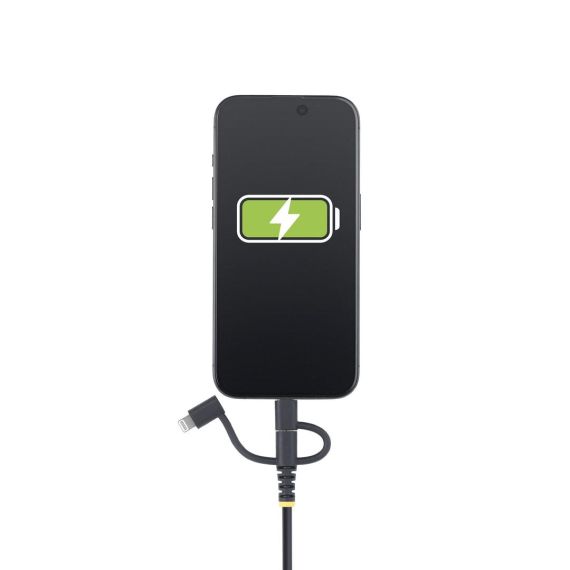 StarTech.com 3.3ft USB Multi Charging Cable, Lightni | RLTCUB1MBK
