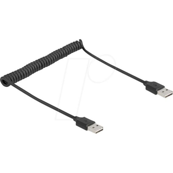 Delock Spiralkabel EASY-USB 2.0 Typ-A Stecker zu 0.5 m bi | 90124