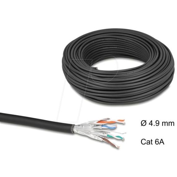 Delock Netzwerkkabel Rolle Cat.6A U/FTP 500 MHz Slim flex | 80597