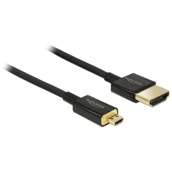 DeLOCK Slim Premium - HDMI with Ethernet cable - micro HD | 84781