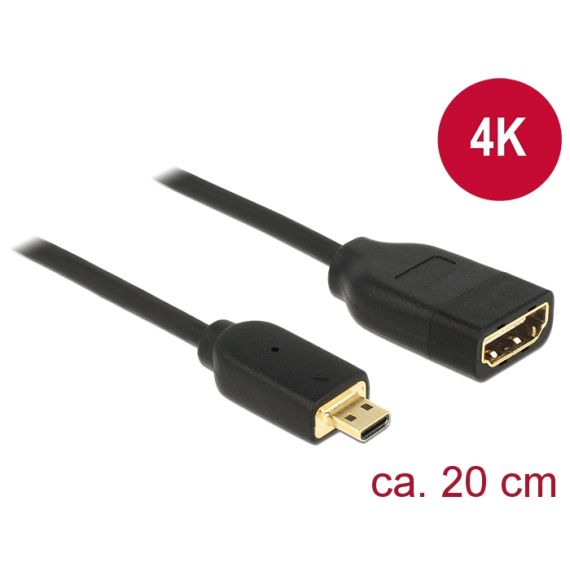 DeLOCK - HDMI adapter - HDMI (F) to micro HDMI (M) - 20 c | 65687