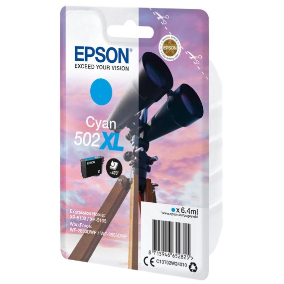 Epson 502XL - 6.4 ml - high capacity - cyan - orig | C13T02W24010