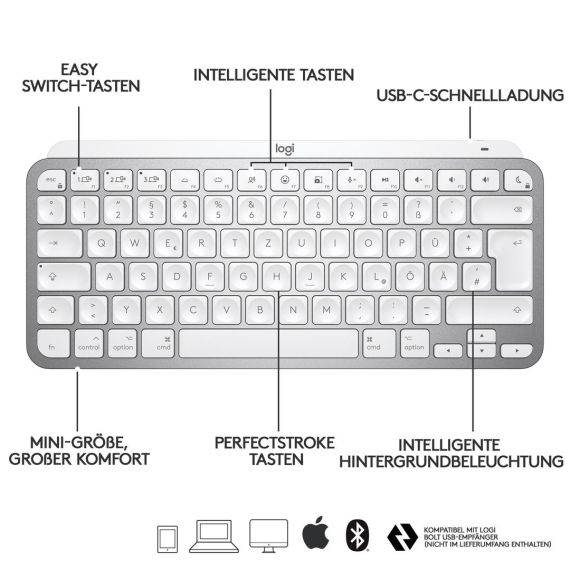 Logitech MX Keys Mini for Mac - Keyboard - backlit - | 920-010520