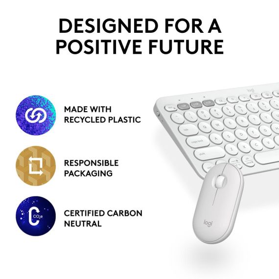 Logitech Pebble 2 Combo - Keyboard and mouse set - w | 920-012240
