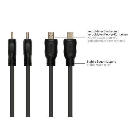 Alcasa 4532-020 / 2 m / HDMI Type A (Standard) / Male / HDMI Type