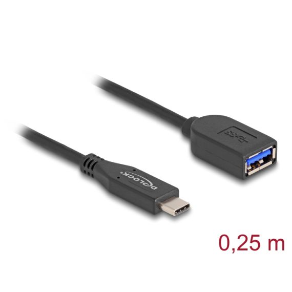 Delock - USB cable - 24 pin USB-C (M) to USB (F) - 25 cm  | 60567