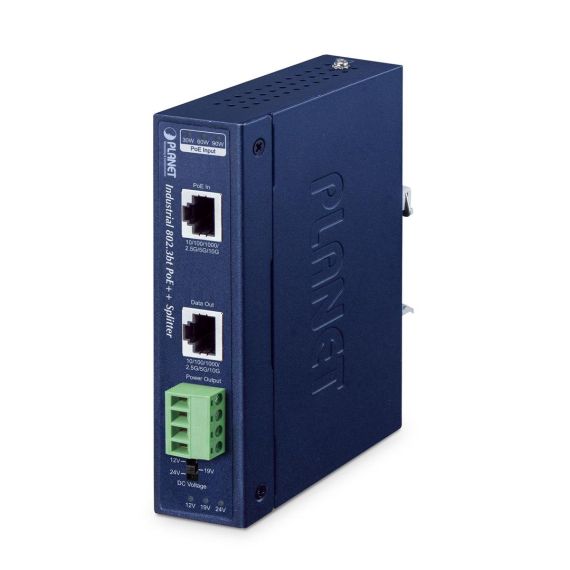 PLANET IP30 Industrial Single-Port 10Gbps 802.3bt PoE | IPOE-176S